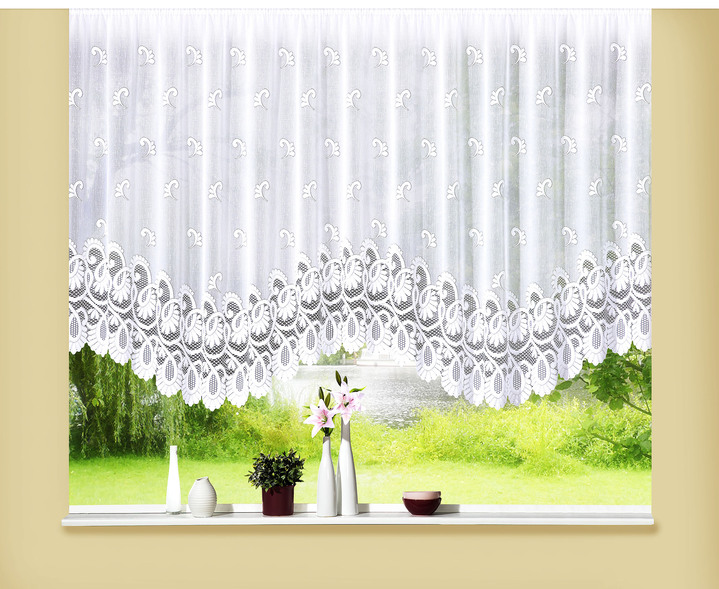 Klassisch - Traumhafter Bogenstore Ansicht 2 Klassisch - Traumhafter Bogenstore, in Größe 136 (H100xB300 cm) bis 165 (H145xB600 cm), in Farbe WEISS Ansicht 2
