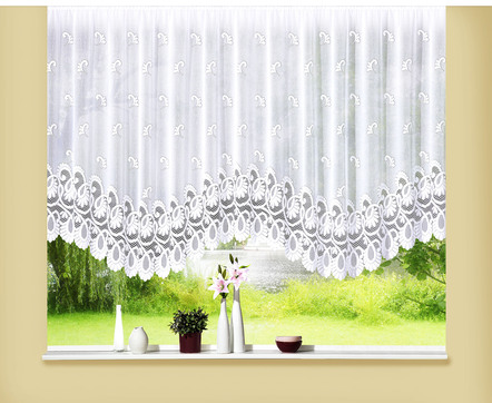 Klassisch - Traumhafter Bogenstore – Farbe WEISS Klassisch - Traumhafter Bogenstore, in Größe 136 (H100xB300 cm) bis 165 (H145xB600 cm), in Farbe WEISS