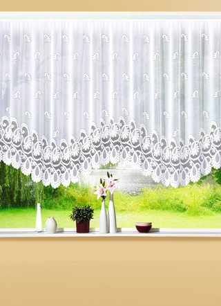 Klassisch - Traumhafter Bogenstore – Farbe WEISS Klassisch - Traumhafter Bogenstore, in Größe 136 (H100xB300 cm) bis 165 (H145xB600 cm), in Farbe WEISS