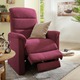 TV-Sessel / Relax-Sessel - Relax-Sessel mit doppelter Federung, in Farbe CAPPUCCINO – Farbe ROT – Ansicht 2