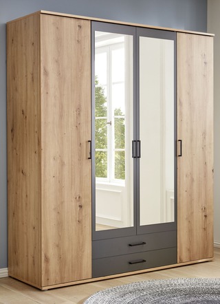 Kleiderschrank Mit Viel Stauraum Ideal Fur Ihr Schlafzimmer Geeignet Für lange und kurze garderobe auf kleiderbügeln sowie für gefaltete kleidung. kleiderschrank mit viel stauraum