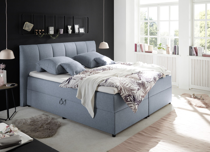- Polsterbett mit Bettkasten, in Farbe PASTELLBLAU