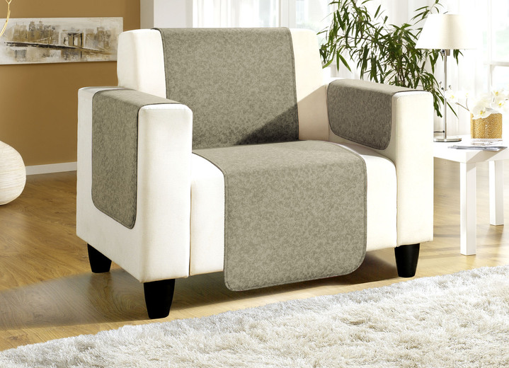 Sessel- & Sofaüberwürfe - Sessel-,Couch- und Armlehnenschoner mit Bandeinfassung, in Größe 101 (Sesselschoner, 50x150 cm) bis 865 (2 Armlehnenschoner, 50x 70 cm), in Farbe BEIGE Ansicht 26
