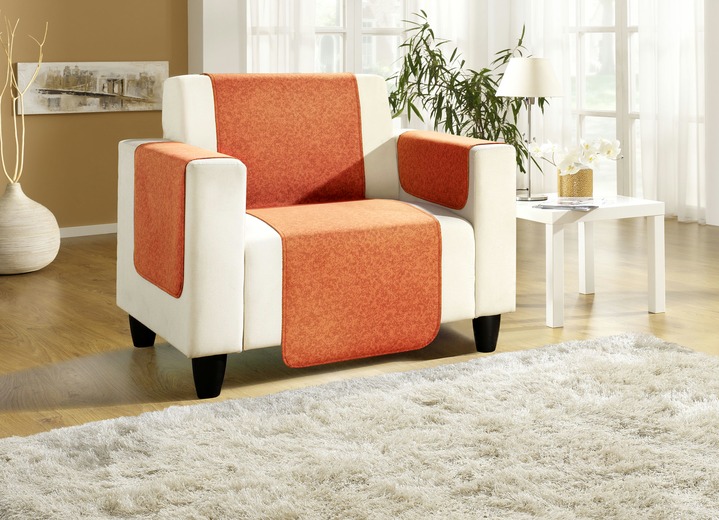 Sessel- & Sofaüberwürfe - Sessel-,Couch- und Armlehnenschoner mit Bandeinfassung, in Größe 101 (Sesselschoner, 50x150 cm) bis 865 (2 Armlehnenschoner, 50x 70 cm), in Farbe TANNE Ansicht 12
