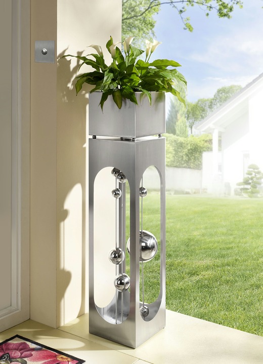 Pflanzsaule Patio Aus Rostfreien Edelstahl Blumentopfe Pflanzgefasse Bader