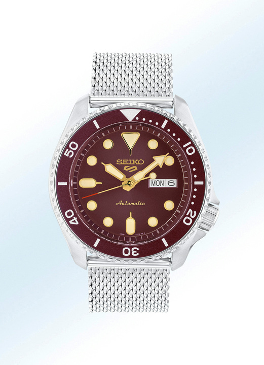 Mechanikuhren / Automatikuhren - Seiko-Automatik-Herrenuhr, in Farbe