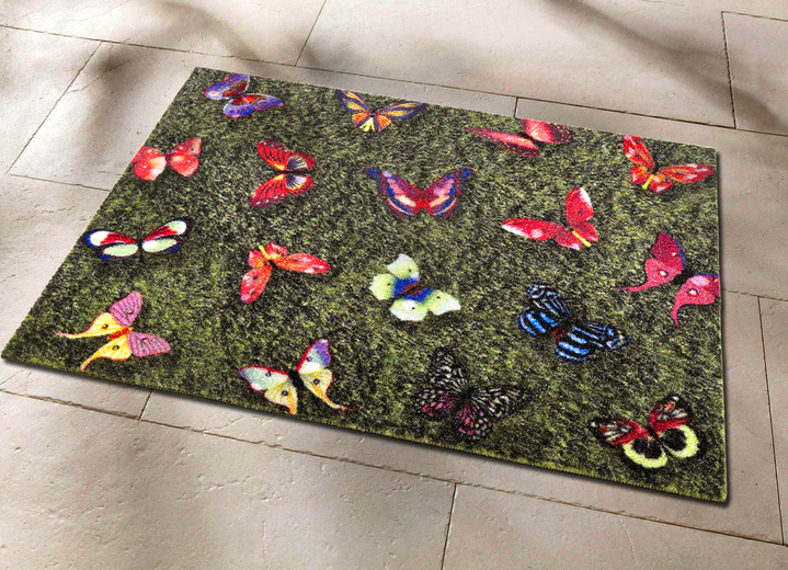 Fußmatten - Fußmatte Schmetterlinge mit rutschhemmender Rückseite, in Farbe BUNT