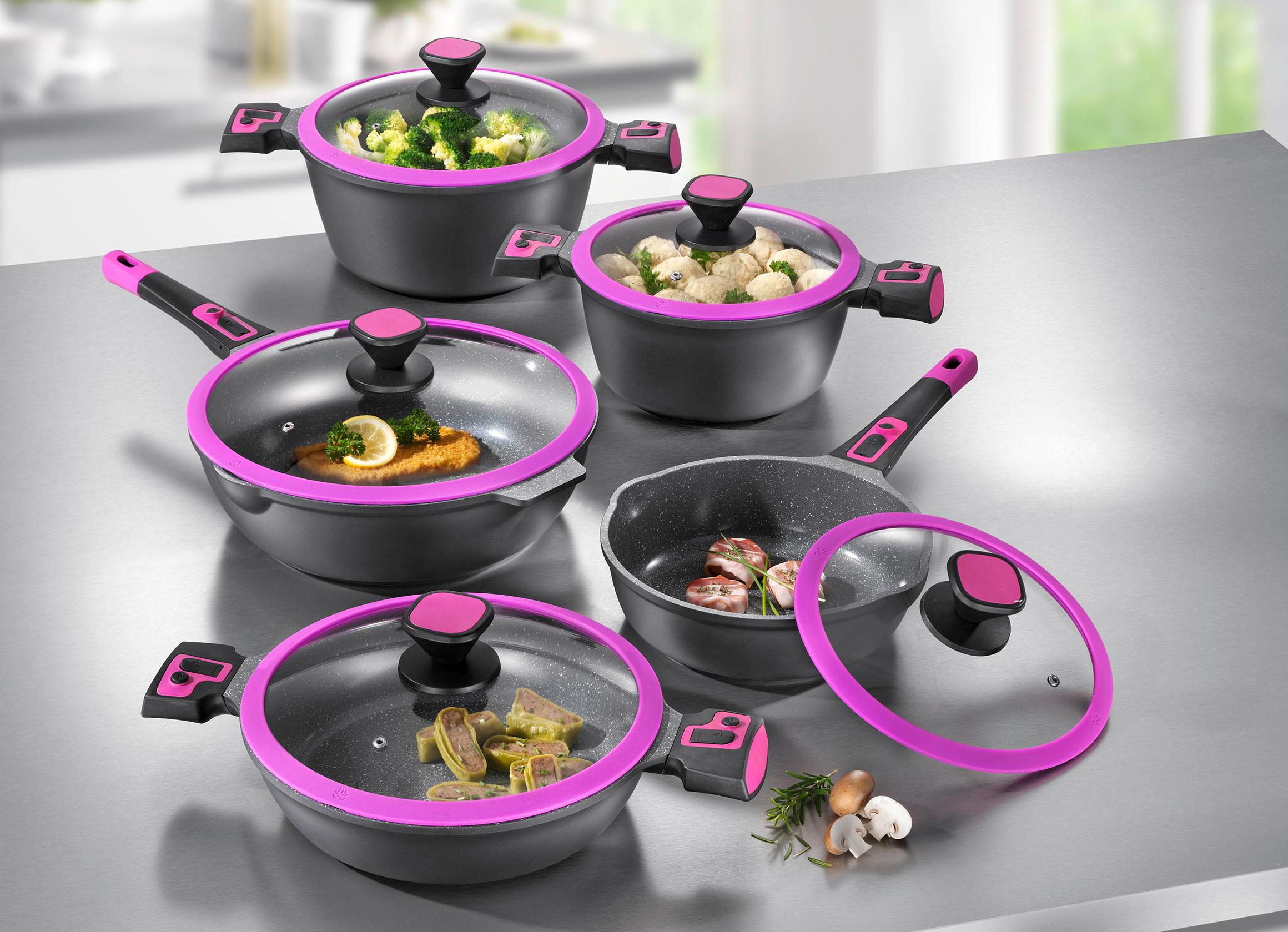 King Aluguss-Kochgeschirr mit abnehmbaren Griffen - Töpfe & Pfannen | BADER