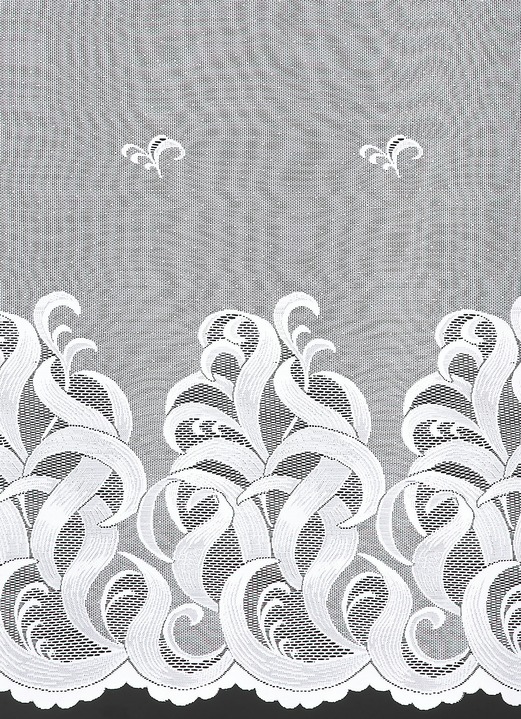 Klassisch - Blumenfenster-Store mit Universalschienenband Ansicht 2 Klassisch - Blumenfenster-Store mit Universalschienenband, in Größe 140 (H120xB300 cm) bis 179 (H175xB450 cm), in Farbe WEISS Ansicht 2