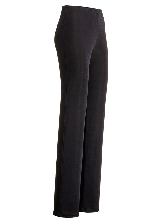 Klaus Modelle - Hose mit edlem Glanz in Extra-Kurzgrößen, in Größe 205 bis 285, in Farbe SCHWARZ Ansicht 1