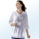 3/4-Arm - Wunderschön bestickte Tunika, in Größe 036 bis 054, in Farbe WEISS