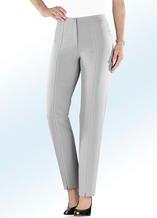 Damenmode - Hose mit Stretchbund, in Größe 018 bis 235, in Farbe HELLGRAU Ansicht 1