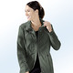 Kurz - Jacke mit weitenregulierbaren Ärmelriegeln – Farbe OLIV Kurz - Jacke mit weitenregulierbaren Ärmelriegeln, in Größe 036 bis 052, in Farbe KITT