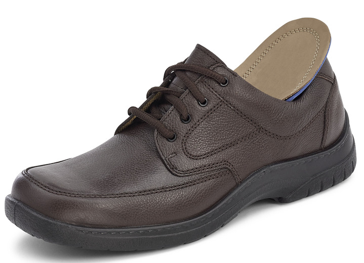 Slipper & Schnürschuhe - GINO GALANTE, klassische Herren-Schnürschuhe, mit herausnehmbarem Fußbett, in Größe 040 bis 047, in Farbe SCHWARZ Ansicht 6