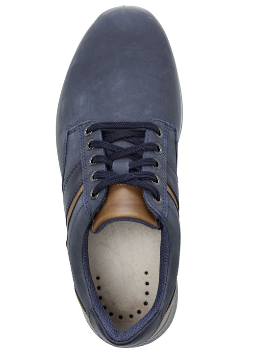 Slipper & Schnürschuhe - GINO GALANTE, bequeme Herren-Schnürschuhe, Weite K, mit herausnehmbarem Fußbett, in Größe 040 bis 047, in Farbe MARINE-COGNAC Ansicht 2