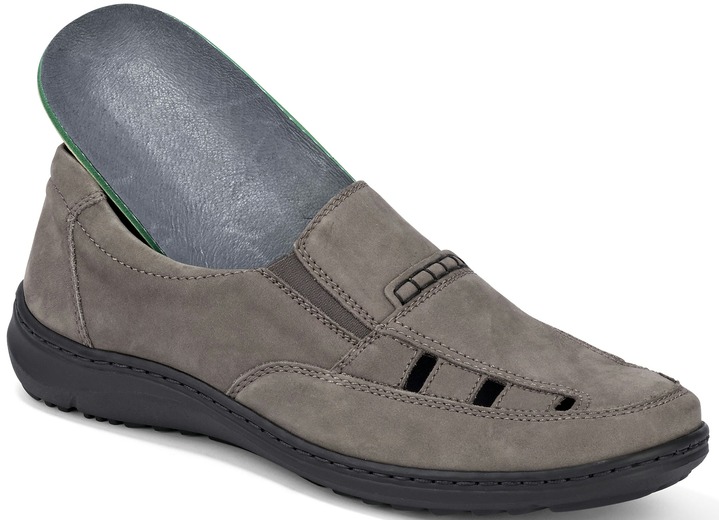 - Waldläufer Slipper mit seitlichen Gummizügen, in Größe 10 bis 9 1/2, in Farbe GRAFIT Ansicht 2