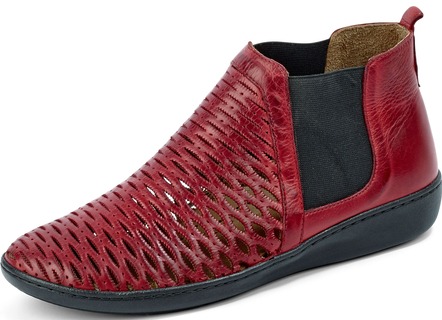 Schlupf-Stiefelette mit herausnehmbarem Kalblederfußbett