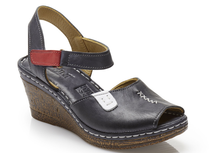 Sandaletten & Pantoletten - Gemini Sandalette in sommerlichem Design, in Größe 036 bis 041, in Farbe MARINE-ROT Ansicht 1