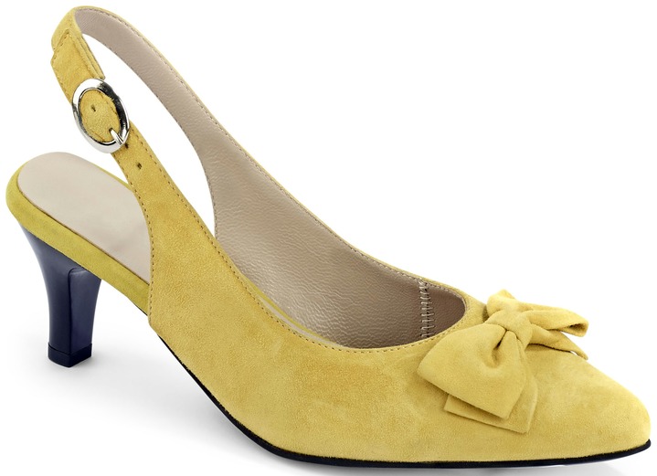 Aparter Sling Pumps In 4 Farben Mit Gepolsterter Lederdecksohle Schuhe Bader