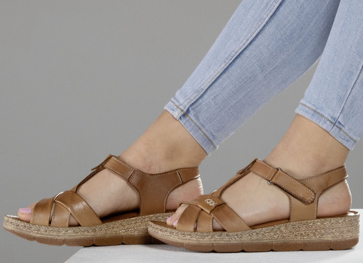 Damenmode - Andrea Conti Stegspangen-Sandale aus Rind-Nappaleder Ansicht 9 Damenmode - Andrea Conti Stegspangen-Sandale aus Rind-Nappaleder, in Größe 036 bis 042, in Farbe JEANS Ansicht 9