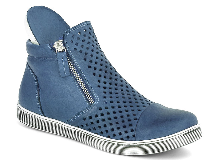 Stiefel & Stiefeletten - Andrea Conti, sommerliche Damen-Stiefeletten, mit herausnehmbarem Fußbett, in Größe 036 bis 042, in Farbe JEANS Ansicht 2