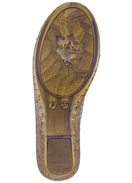 Sandaletten & Pantoletten - Gemini, sommerliche Damen-Sandaletten, Weite G, mit Gummizug, in Größe 036 bis 042, in Farbe JEANS Ansicht 4