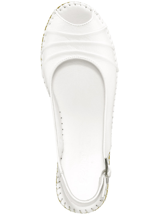 Sandaletten & Pantoletten - Gemini, schicke Damen-Sandaletten, Weite G, mit Gummizug Ansicht 2 Sandaletten & Pantoletten - Gemini, schicke Damen-Sandaletten, Weite G, mit Gummizug, in Größe 036 bis 042, in Farbe WEISS Ansicht 2