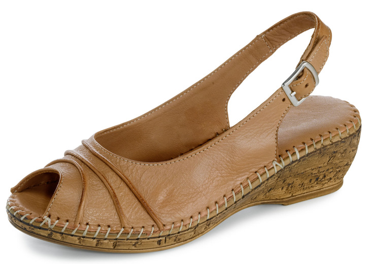 Sandaletten & Pantoletten - Gemini, schicke Damen-Sandaletten, Weite G, mit Gummizug Ansicht 7 Sandaletten & Pantoletten - Gemini, schicke Damen-Sandaletten, Weite G, mit Gummizug, in Größe 036 bis 042, in Farbe WEISS Ansicht 7