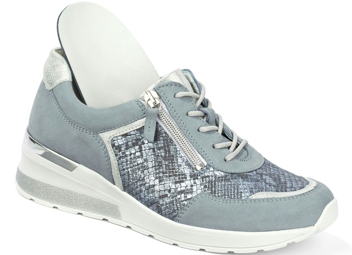 Slipper & Schnürschuhe - Waldläufer, bequeme Damen-Schnürschuhe, Weite H, mit herausnehmbarem Fußbett, in Größe 4 1/2 bis 9, in Farbe WEISS-ROSÉGOLD Ansicht 11