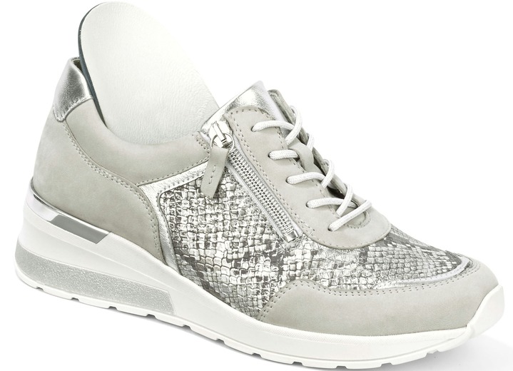 Slipper & Schnürschuhe - Waldläufer, bequeme Damen-Schnürschuhe, Weite H, mit herausnehmbarem Fußbett, in Größe 4 1/2 bis 9, in Farbe WEISS-ROSÉGOLD Ansicht 15