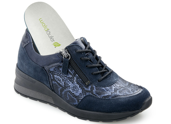 Slipper & Schnürschuhe - Waldläufer, bequeme Damen-Schnürschuhe, Weite H, mit herausnehmbarem Fußbett, in Größe 4 1/2 bis 9, in Farbe WEISS-ROSÉGOLD Ansicht 4