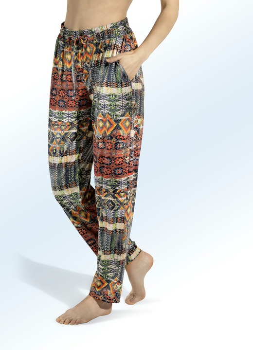 - Hose in gerader Form, in Größe 036 bis 054, in Farbe KIWIGRÜN-BUNT Ansicht 2