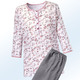 Schlafanzüge & Shortys - Schlafanzug mit Alloverdessin und Knopfleiste – Farbe WEISS-ROSA-TAUPE – Ansicht 2 Schlafanzüge & Shortys - Schlafanzug mit Alloverdessin und Knopfleiste, in Größe 036 bis 052, in Farbe WEISS-ROSA-JADE – Farbe WEISS-ROSA-TAUPE – Ansicht 2