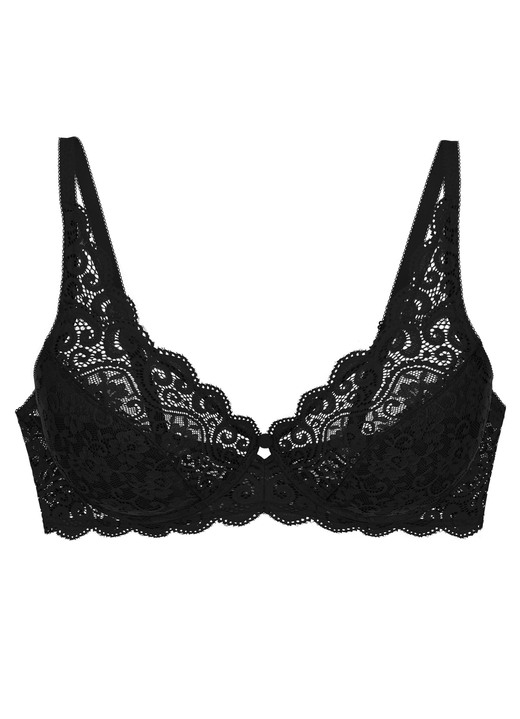 Triumph - Triumph Amourette Bügel-BH aus zarter Elastikspitze, in Größe 075 bis 100, in Cup D, in Farbe WEISS Ansicht 10