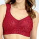 Soft-BH - Miss Mary BH mit unterlegter Elastikspitze im Vorderteil, in Größe 075 bis 110, in Cup D, in Farbe ROT – Farbe ROT – Ansicht 1