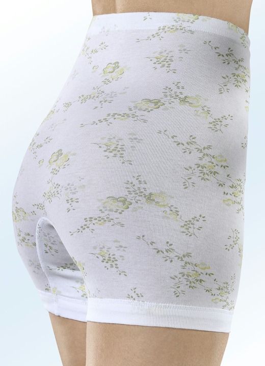 - Fünferpack Schlüpfer mit Blütendessin, in Größe 040 bis 062, in Farbe WEISS-BUNT Ansicht 2