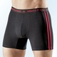 Pants & Boxershorts - Viererpack Pants, uni mit Kontraststreifen, in Größe 005 bis 011, in Farbe 2X SCHWARZ-ROT, 2X UNI SCHWARZ