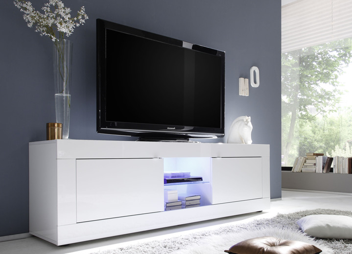 Wohnen - TV-Element mit LED-Beleuchtung, in Farbe WEISS