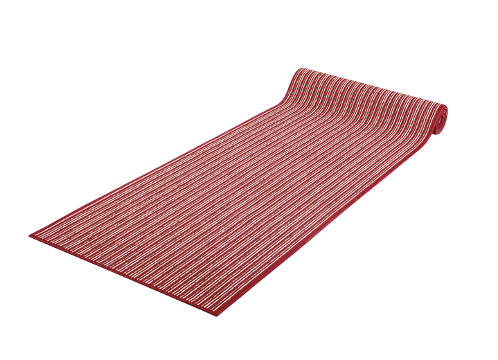 Läufer & Stufenmatten - Kombistarke Läufer aus robusten Velours-Streifen, in Größe 102 (Läufer, 67 cm breit) bis 106 (Läufer, 100 cm breit), in Farbe ROT Ansicht 1