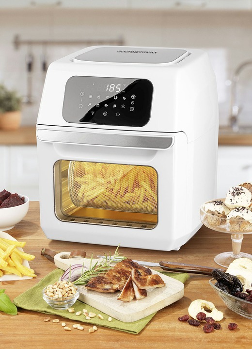 Kochen & Grillen - Digitale Heißluft-Fritteuse mit Grillfunktion, in Farbe WEISS