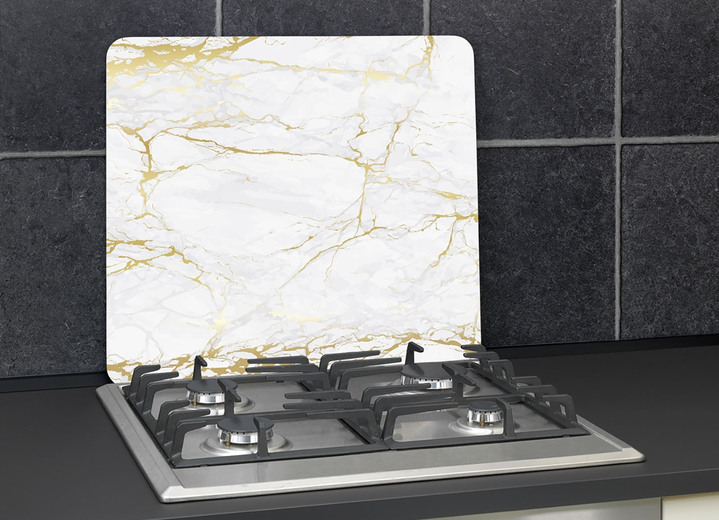 Haushaltshelfer - Herdabdeckplatten/Wandblende, Motiv Marmor gold Ansicht 4 Haushaltshelfer - Herdabdeckplatten/Wandblende, Motiv Marmor gold, in Farbe MARMOR GOLD, in Ausführung Herdabdeckplatten, 2er-Set Ansicht 4