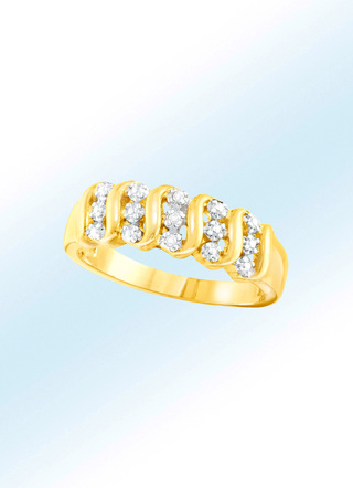 Toller Damenring mit 3 Diamanten
