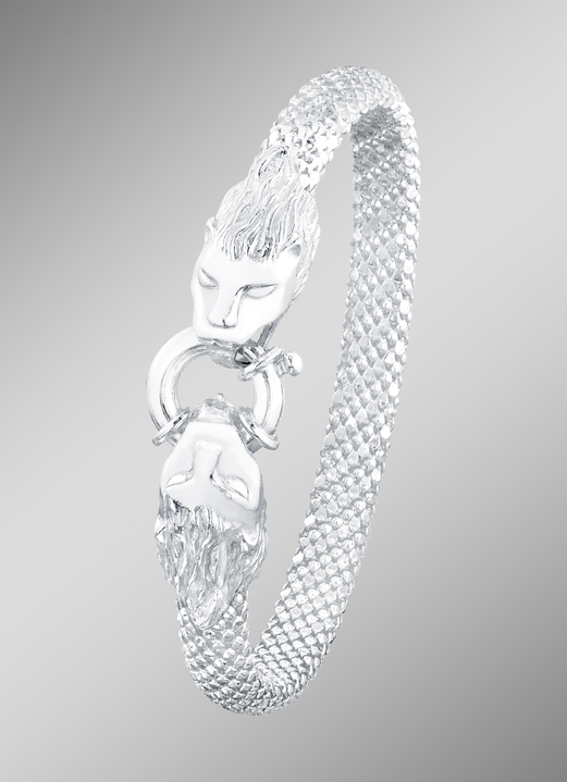 Armbänder - Armband aus Silber mit Löwenköpfen, in Farbe  Ansicht 1