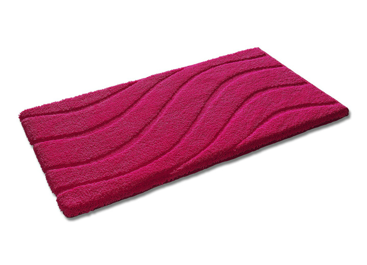 - 4-teiliges Badteppich-Set für Stand- oder Hänge-WC, in Größe 408 (Set für Stand-WC) bis 409 (Set für Hänge-WC), in Farbe PINK
