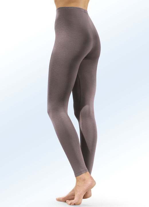 Leggings - Zweierpack Leggings aus tragangenehmer Microfaser, in Größe 038 bis 054, in Farbe 1X TAUPE, 1X MARINE Ansicht 1