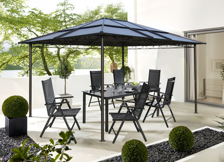 Stilvoller Hardtop-Pavillon