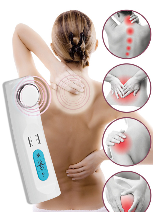 Schmerztherapie - Schmerztherapiegerät, in Farbe WEISS-TÜRKIS Ansicht 1