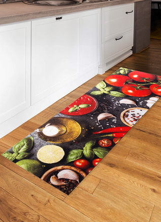 Läufer & Stufenmatten - Küchenläufer mit rutschhemmender Rückseite, in Farbe MULTICOLOR, in Ausführung Maße: 60x115 cm – Farbe MULTICOLOR – Ansicht 