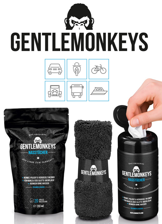 Gentlemonkeys Nassreinigungstucher 20 Stuck Reinigung Bader