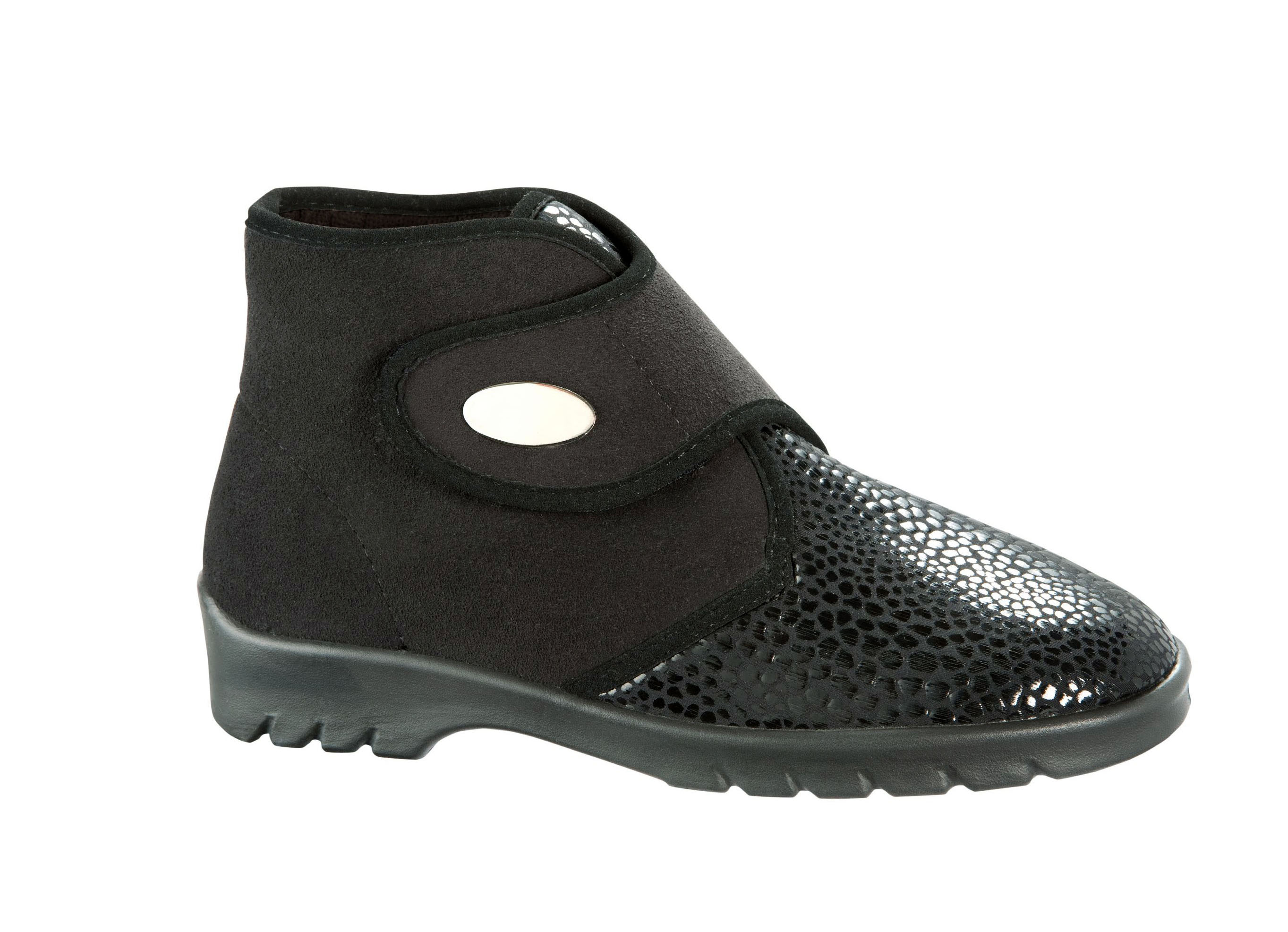 Stiefel & Stiefeletten - Damen-Klett-Stiefel, in Größe 036 bis 042, in Farbe SCHWARZ